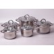 Набір посуду з нержавіючої сталі 10 предметів Kamille 5633S