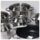 Набір посуду на 12 предметів Kamille з нержавіючої сталі каструлі для приготування їжі KM-5634S